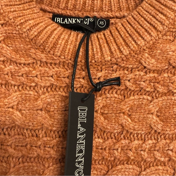 NWT BLANK NYC “Cry Me A River” Horizontal Cable Crewneck Sweater - Picture 4 of 5